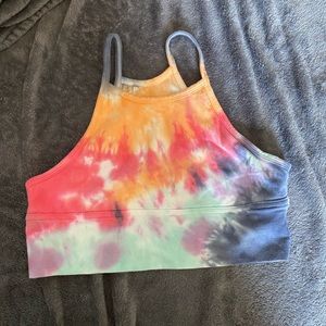 Cropped tie-dye tank top